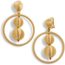 Oscar de la Renta Double Ball Hoop Earrings   Nordstrom at Nordstrom